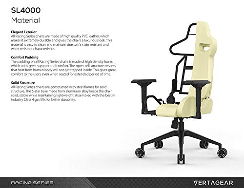 Vertagear Racing Series S-Line SL5000 Gaming Chair, Black/White