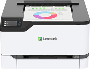 Lexmark C3426dw Color Laser Printer with Interactive Touch Screen, Full-Spectrum Security and Print Speed up to 26 ppm (40N9310),White,Small (Renewed)