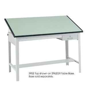 Safco Products 3952 Precision Table Top, 60"W x 37 1/2"D for use with 3962GR Table Base, sold separately, Green