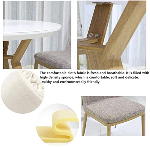 AkosOL Office Table and Chair Set - European Cotton Linen Chair - 90cm Leisure Table
