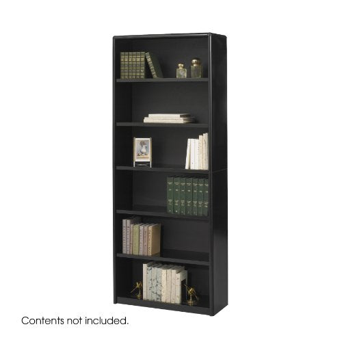 Safco Products 7174BL ValueMate Economy Bookcase, 6-Shelf, Black