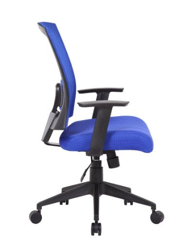 Boss Office Products B6706-BE Mesh Back Task Chair in Blue