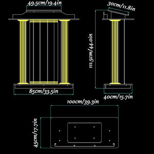 JOuan Lectern Podium Stand with LED, Acrylic Church Podium on Casters