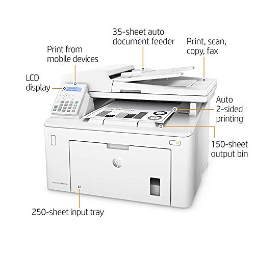 HP LaserJet Pro M227fdn All in One Laser Printer with Print Security (G3Q79A). Replaces HP M225dn Laser Printer