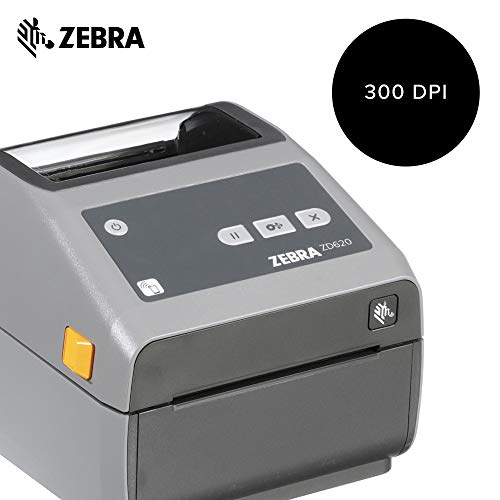 Zebra ZD620 Direct Thermal Printer Plus 4 x 6 in Z-Perform 2000D Permanent Adhesive Labels Print Width of 4 in Ethernet Serial USB Connectivity