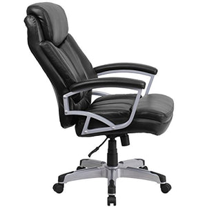 Flash Furniture HERCULES Series Big & Tall 500 lb. Rated Black Leather Executive Swivel Chair with Arms