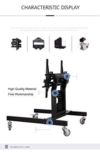 sunter98 Rolling TV Mount Stand Trolley 32-65inch Plasma Screen LED LCD Monitor Low Height Stand Cart D750