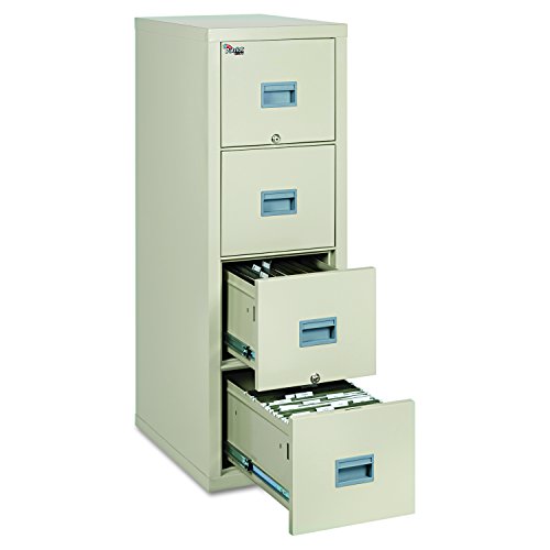 FireKing Patriot 4P1825-CPA One-Hour Fireproof Vertical Filing Cabinet, 4 Drawers, Deep Letter or Legal Size, 18" W x 25" D, Parchment, Made in USA