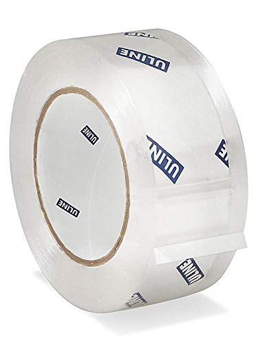 ULINE S-16982 Carton Sealing Tape, 2.6 Mil, 2" Width, 110 yds Length, Clear (Pack of 36)