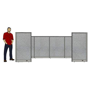 G GOF 2 Person Workstation Cubicle (6'D x 12'W x 4'H) - Office Partition, Room Divider