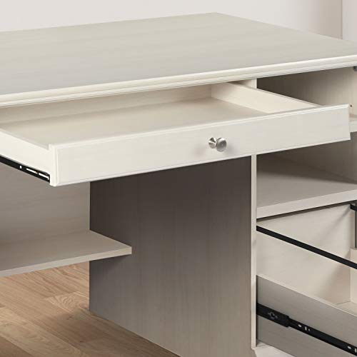 62" Executive Desk with Drawers & Cabinet,Office Computer Desk,Writing Study Table,PC Laptop Table,Modern Study Workstation for Home Office & Den,White