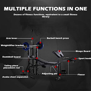 Olympic Weight Benches, Adjustable Weight Benche Set Multifunctional Weight-Lifting Bed Weight-Lifting Machine Fitness Equipment