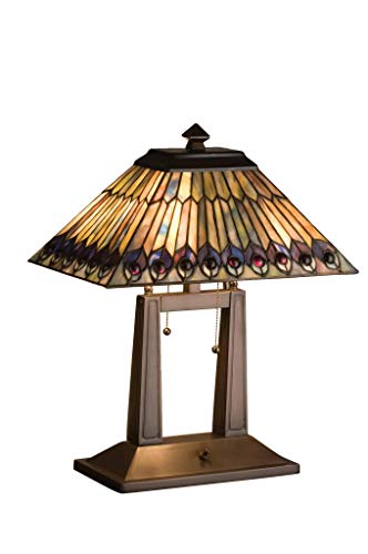 Meyda Tiffany 26300 Lighting, 20" H, Bronze/Dark