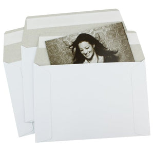 1000 EcoSwift 12.75 x 15 Rigid Photo Mailers Stay Flats White Cardboard Self Seal Envelopes 12.75x15