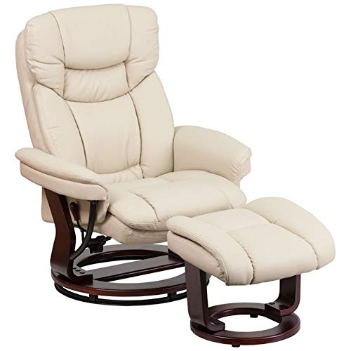 Pemberly Row Leather Recliner in Beige