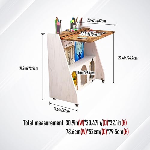 Pmnianhua Mobile Laptop Desk on Wheels - Rolling Writing Workstation