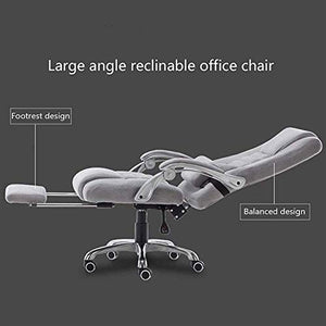 KouRy Ergonomic Office Chair with Adjustable Height, Reclining Swivel, Armrests, Lumbar Support - Gray