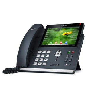 TWAComm.com Yealink SIP-T48S Business Phone System: Starter Pack with Voicemail, Auto Attendant, Extensions, Call Recording & Free Service for 1 Year (6 Phone Bundle)