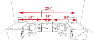 UTM Furniture Modern Executive Office Workstation Desk Set, CH-AMB-S67