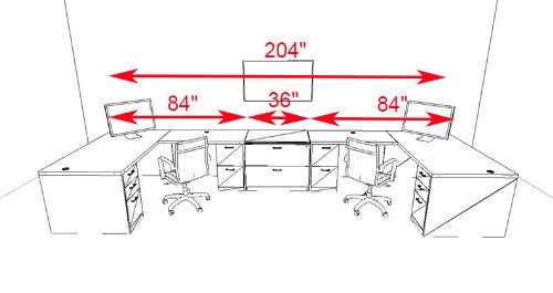 UTM Furniture Modern Executive Office Workstation Desk Set
