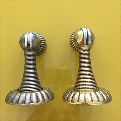European Style Copper Door Stopper Wall Suction All Solid Copper Door Hardware Door Holder (Color : B)
