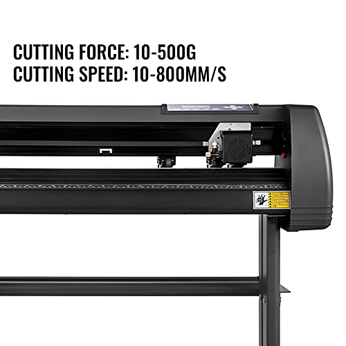 VEVOR Line Free Vinyl Cutter Machine, 720mm Vinyl Printer, 28 inch Plotter Printer U-Disk with Sturdy Floor Stand Vinyl Cutting Machine Adjustable Force Plotter Cutter Machine