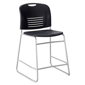 Home Square Black/Silver 25" Counter Drafting Chair Set of 3