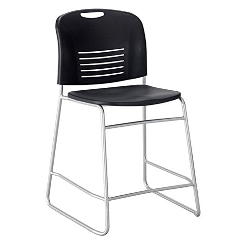 Home Square Black/Silver 25" Counter Drafting Chair Set of 3