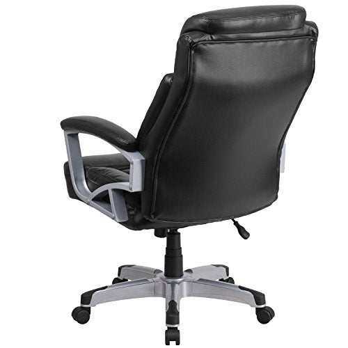 Flash Furniture HERCULES Series Big & Tall 500 lb. Rated Black Leather Executive Swivel Chair with Arms