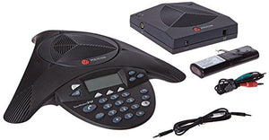 Polycom Conference Phone - Wireless SoundStation2W Expandable Telephone - Voice-Conferencing, 2200-07800-001, Black