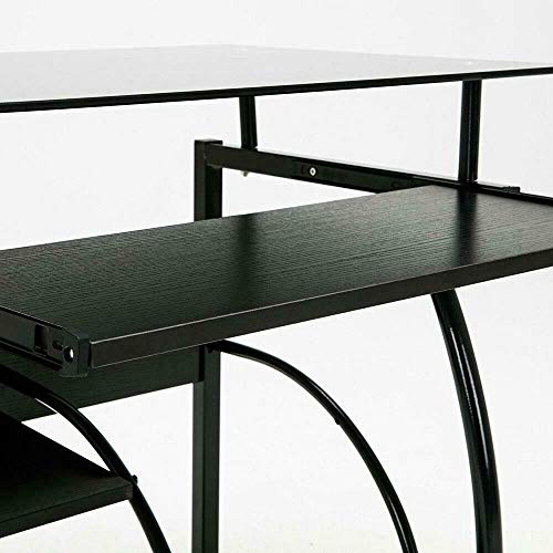 2016 Home Office PC Corner Computer Desk Laptop Table Workstation Furniture -Black