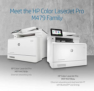 HP Color LaserJet Pro M479fdw All-in-One Wireless Laser Printer, Print & Copy & Scan & Fax, 28ppm, 600 x 600dpi, Auto 2-sided Printing, 4.3" Color Touchscreen Display, Wi-Fi, Bundle with Printer Cable