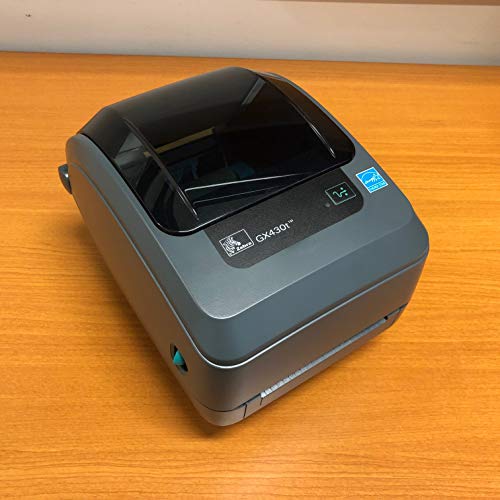 Zebra - GX430t Thermal Transfer Desktop Printer for Labels, Receipts, Barcodes, Tags, and Wrist Bands - Print Width of 4 in - USB, Serial, and Parallel Port Connectivity