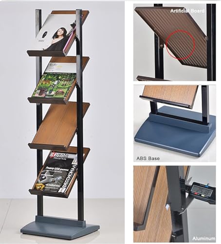 WEBERT Floor-Standing Magazine Rack 4 Layer Portable Publicity Storage Stand