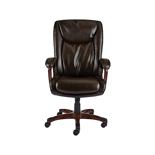 Staples 2263720 Westcliffe Bonded Leather Managers Chair Brown
