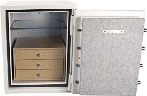 BARSKA AX13614 Digital Keypad White Jewelry Safe 2.75 Cubic Ft with LED Light, Multi, Large