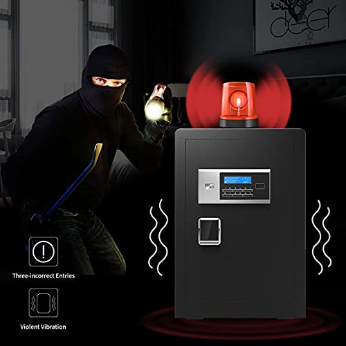 Security Safe Fireproof Waterproof Safe with Digital Keypad and Sensor Light, 2.3 Cubic Feet Large Sized Steel Security Keypad Lock Jewelry Passport Cash Money Gun Cabinet for Home Office Hotel