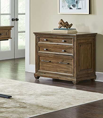 Martin Furniture Traditional Wood Lateral File Cabinet, Fully Assembled, Brown