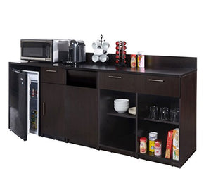 Breaktime 3 Piece 2728 Coffee Break Lunch Room Furniture, Fully Assembled Ready-to-Use Group, Elegant Espresso