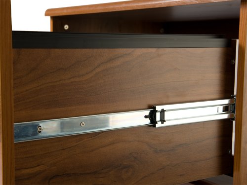 American Furniture Classics Os Home & Office Corner Computer Workstation with Reversible Drawers, Large, Autumn Oak