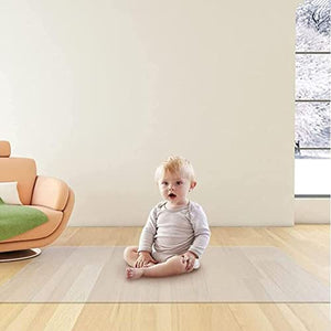 HOBBOY Hard-Floor Chair Mats Carpet Protector for Hardwood Floors, 100% Waterproof Vinyl Plastic Floor Mat - HD Transparent, 1.5/2mm Thick, 170/180/200cm Wide Multipurpose