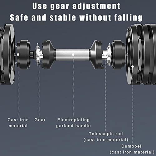 BRADEM 4-70LBS Adjustable Weights Dumbbell Set for Men Women Home Fitness Gym Workout Lifting Exercise Strength Training Equipment