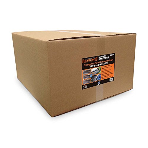 Quick Dam QD1224-120 Water-Activated Sandless Sandbags, 120/Pack, 12"x24", Black