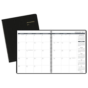 AT-A-GLANCE Monthly Planner / Appointment Book 2017, 15 Months, 8-7/8 x 11", Black (70-260-05)