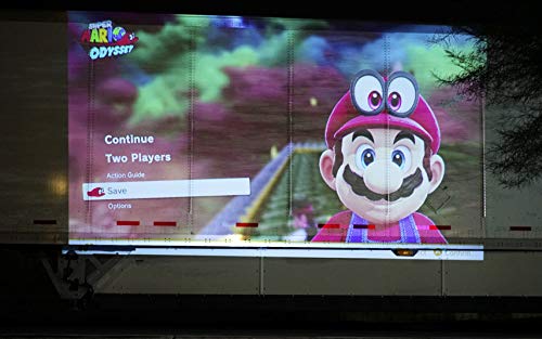 AAXA S1 Mini Nintendo Switch Dock Projector, 3 Hour Battery, USB-C Video Input, 720p HD Native Resolution, 400 Lumens, Gaming, DLP