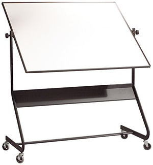 Best-Rite Euro Reversible Mobile Whiteboard, Porcelain Markerboard Both Sides, Panel Size 4 x 6 Feet (667RG-DD)