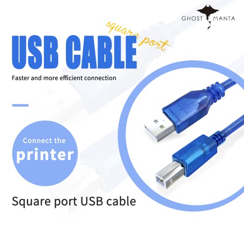 HP OfficeJet Pro 8210 Wireless Color Printer for Home Business, 2.0” Mono Display, auto 2-Sided Color Printing, 250-sheet Capacity Paper Tray, Copy Print +USB Cable
