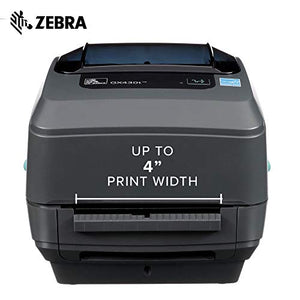 Zebra - GX430t Thermal Transfer Desktop Printer for labels, Receipts, Barcodes, Tags - Print Width of 4 in - USB, Serial, and Parallel Port Connectivity (Includes Peeler) - GX43-102511-000