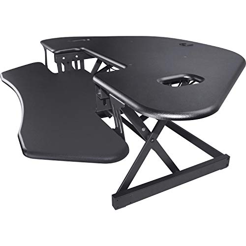Lorell LLR82014 Corner Desk Multipurpose Desktop Riser Black