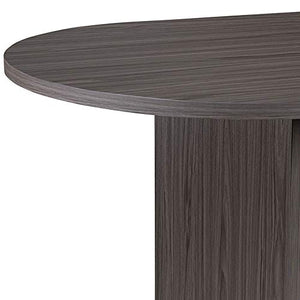 Flash Furniture 6 Foot Oval Conference Table in Rustic Gray